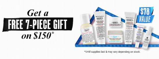 超值装打折啦!Kiehl's 科颜氏48小时闪购,全场7折+送2倍积分+送价值78加元7件套大礼包!抢淡斑精华、高保湿面霜超值装!