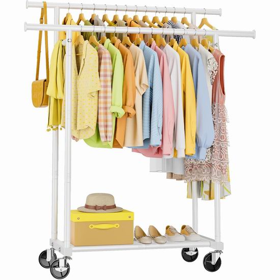 HYSEYY 可移动金属双杆晾衣架5.5折 44.43加元包邮!