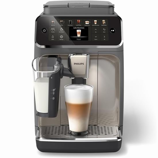  Philips EP5544/90 飞利浦5500系列 全自动意式浓缩咖啡机6.6折 999.99加元包邮！预设20款冷热咖啡！