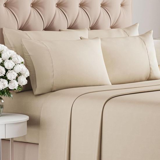  Bug超级白菜！历史新低！CGK Unlimited 超柔软防皱Twin/Queens/King床单4件套1.9折 10.5-15加元限量特卖！其中Queen低至12加元！多色可选！