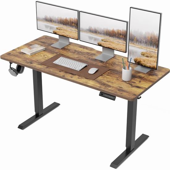  历史新低！Cubiker 55英寸 站坐两用 电动升降桌7.3折 161.99加元包邮！3色可选！