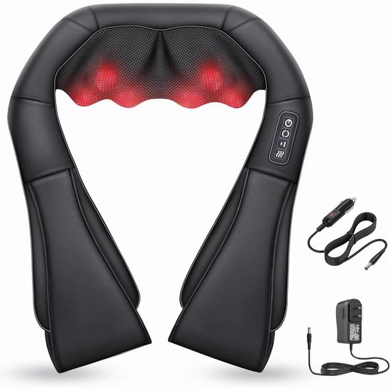 Bug白菜价！历史新低！COMFIER 红外加热 4D颈肩部深度按摩披肩6.2折 24.99加元包邮！