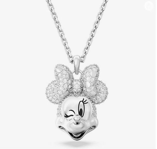 手慢无！Swarovski  迪士尼白色镀铑米妮吊坠 57.5加元（官网原价 169加元）