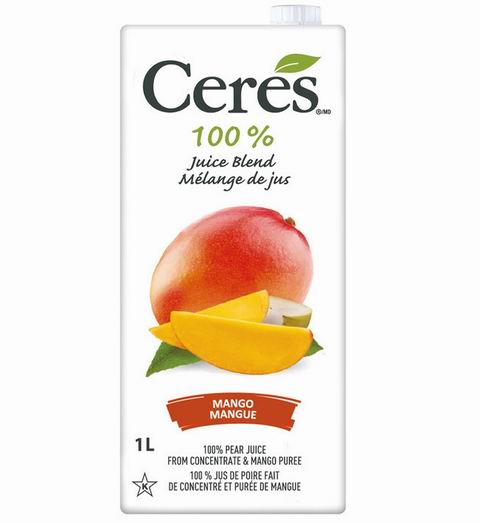  Ceres 天然芒果汁1升装 2.84加元！多种味道可选
