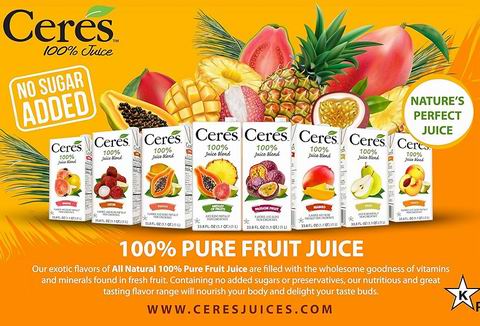 Ceres 天然芒果汁1升装 2.84加元!多种味道可选