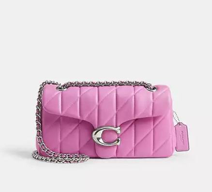 古力娜扎同款!Coach 奥莱Tabby  26 绗缝链条包 紫红色 402加元(原价 670加元)