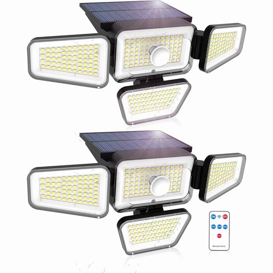 历史新低!RUNBARRY 270 LED 2000流明 超亮太阳能感应灯2件套5折 24.99加元包邮!  历史新低!RUNBARRY 270 LED 2000流明 超亮太阳能感应灯2件套5折 24.99加元包邮!