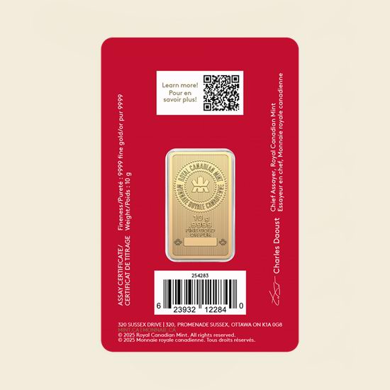 比Costco还便宜!新品2026限量版农历马年99.99%纯金条(10克) 2299.95加元包邮!