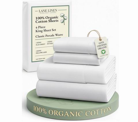 Lane Linen King 100%有机棉床单4件套 49.29加元限量特卖(原价 57.99加元) Lane Linen King 100%有机棉床单4件套 49.29加元限量特卖(原价 57.99加元)