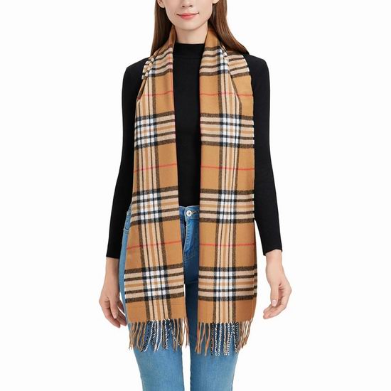  历史新低！Nonakgado 英伦风 超柔软格子围巾 16.19加元！多色可选！