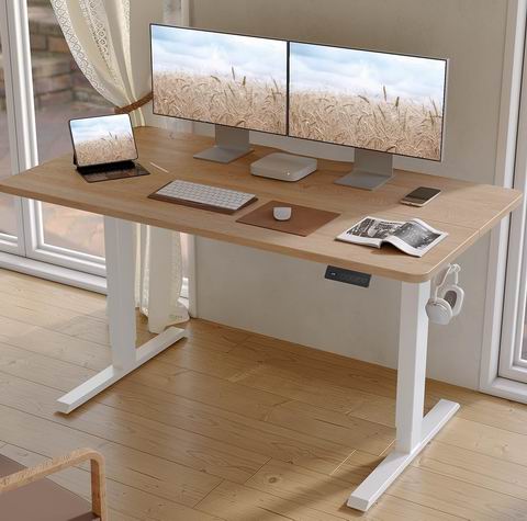 黑五价!FEZIBO 47英寸拼接枫木电动升降桌 129.95加元(原价 159.99加元)+包邮