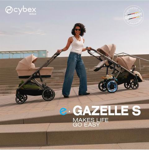 Cybex e-Gazelle S高级电动助力婴儿车 可转换双人模式 7折 1189.97加元(原价 1699.95加元)!多色可选