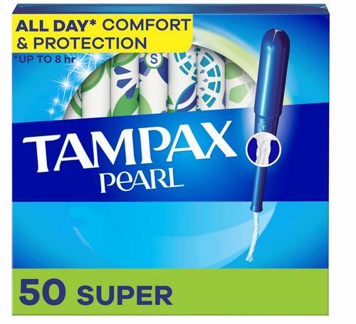 Tampax Pearl 无香型 超强吸收卫生棉条50支 12.32加元(原价 14.97加元)