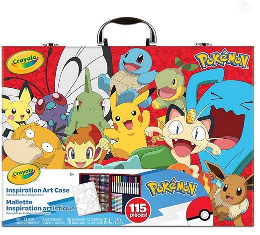  史低价！Crayola Pokémon 涂色灵感艺术+礼盒115件 18加元限量特卖（原价 39.99加元）