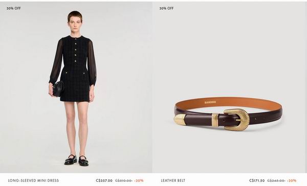 Sandro黑五大促:全场7折!法式名媛穿搭天花板