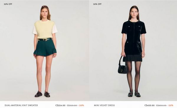 Sandro黑五大促:全场7折!法式名媛穿搭天花板