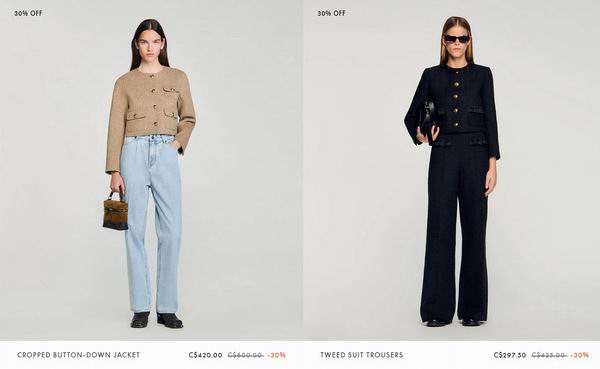 Sandro黑五大促:全场7折!法式名媛穿搭天花板