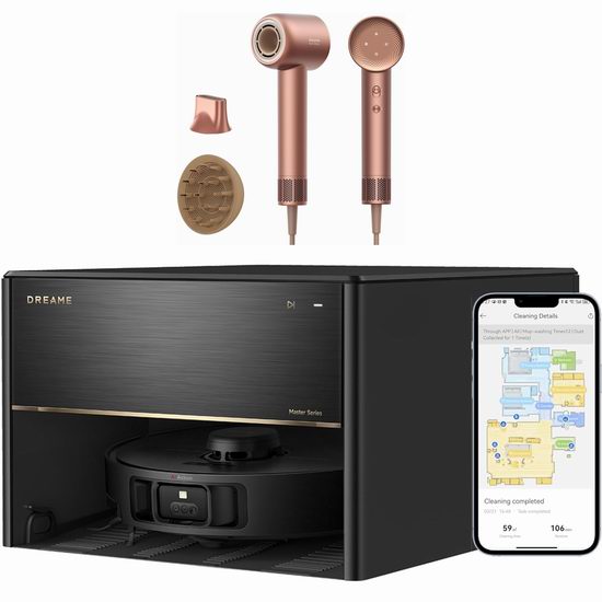 白菜价！dreame X40 Master 12,000Pa 小米追觅 自动补水排水 超强智能扫地机器人2.9折 799.99加元包邮！送价值129.99加元高速吹风！