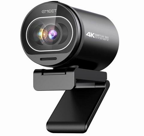 黑五史低！EMEET S600 4K 直播网络摄像头 双降噪麦克风 内置隐私保护盖 66.88加元（原价 76加元）