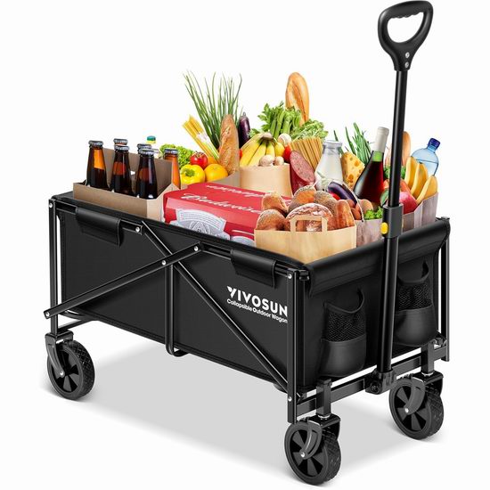  白菜价！历史新低！VIVOSUN 可折叠户外四轮拖车2.9折 39.99加元包邮！会员专享！