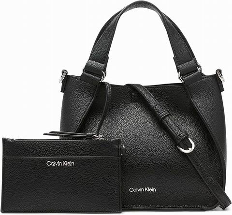 Calvin Klein 女式 Estelle 手提包+钱包 67.62加元(原价 119.39加元)!三种背法!多色可选