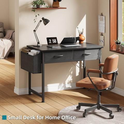 史低价!CAIYUN 31英寸书桌 带布艺抽屉 74.99-76.49加元(原价 89.99加元)!3色可选