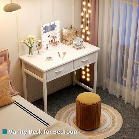 史低价!CAIYUN 31英寸书桌 带布艺抽屉 74.99-76.49加元(原价 89.99加元)!3色可选