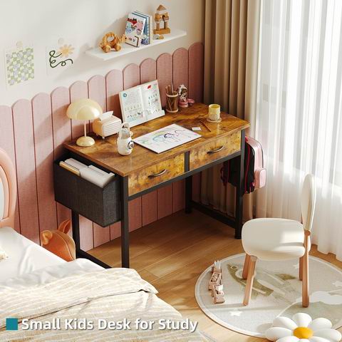 史低价!CAIYUN 31英寸书桌 带布艺抽屉 74.99-76.49加元(原价 89.99加元)!3色可选