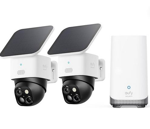 黑五史低！eufy SoloCam S340 太阳能安防 360°双摄像头套装 379.99加元（原价 559.99加元）