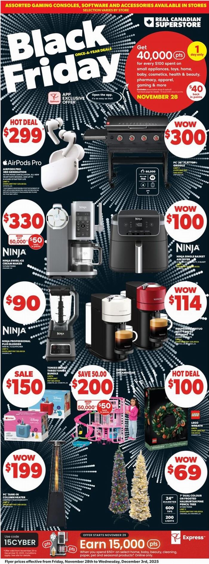 薅羊毛!Real Canadian Superstore黑五闪购,全场变相6折!抢AirPods Pro 3变相179加元!