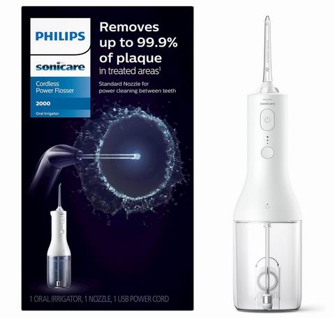 黑五史低!Philips Sonicare 2000 系列 无绳便携式水牙线/冲牙器 54.95加元(原价 79.99加元)!2色可选