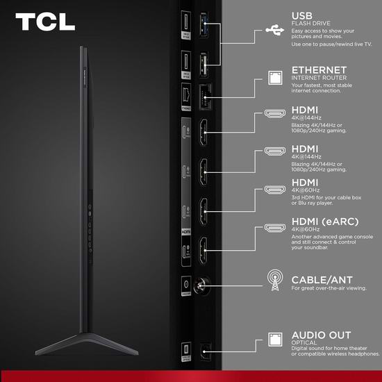 历史新低!TCL QM6K系列 55/65/75英寸QLED 4K QD-Mini 智能电视5.9折 499.99-888.88加元包邮!