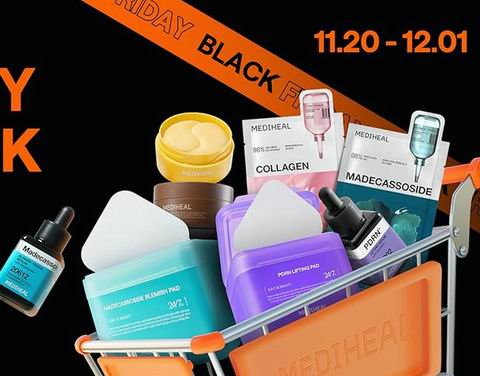 韩系护肤天花板！Mediheal护肤品黑五大促： 积雪草苷祛痘棉片$23.63、粉色胶原款$23.6、胶原蛋白眼膜60片$20.93、VC提亮美白淡斑精华$16.19、面膜10片$19.39