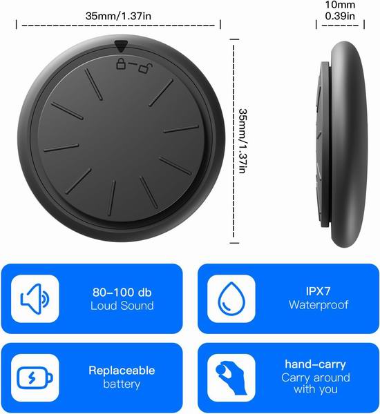 白菜价!历史新低!Hongtop H 防丢神器 GPS智能追踪定位器4件套3.6折 12.94加元!单个仅3.23加元!