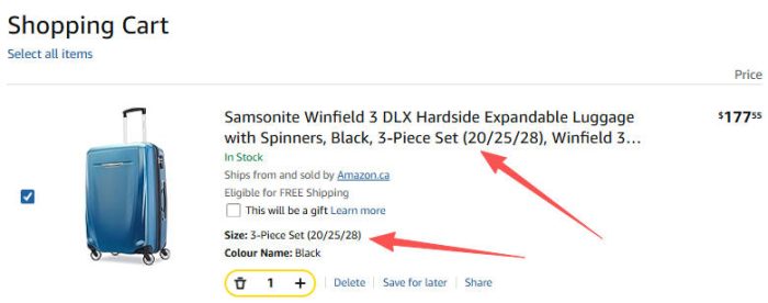 白菜价!Samsonite 新秀丽 全PC超轻行李箱2.5折起!入2件套6.99!