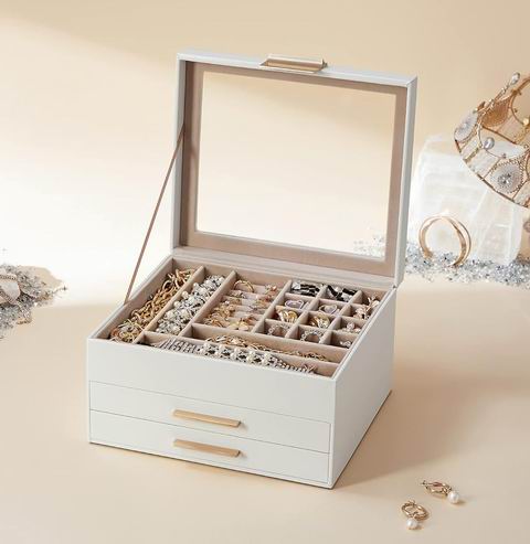 网购节史低！SONGMICS 三层珠宝收纳盒 带两个抽屉 39.99加元（原价 53.99加元）！多色可选