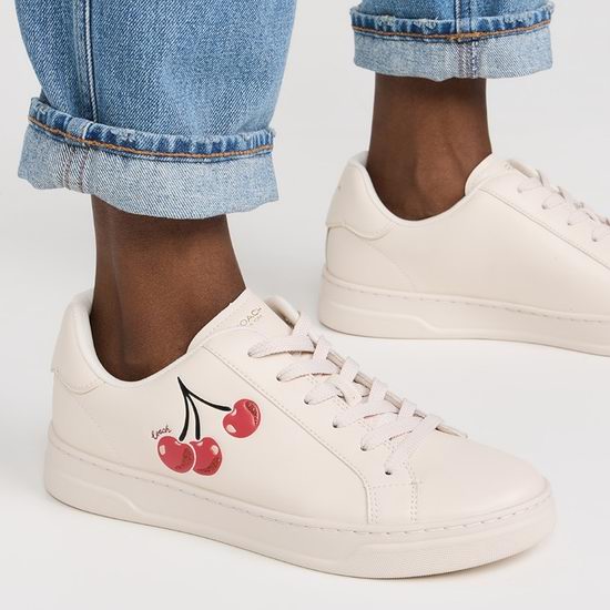 Coach 樱桃印花 女式真皮小白鞋 79加元包邮！