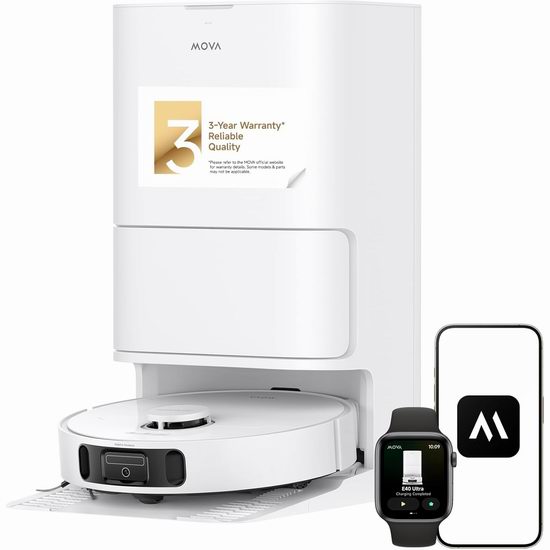 历史新低!MOVA E40 Ultra 19000Pa 小米追觅 扫拖一体 智能扫地机器人6.2折 499加元包邮!