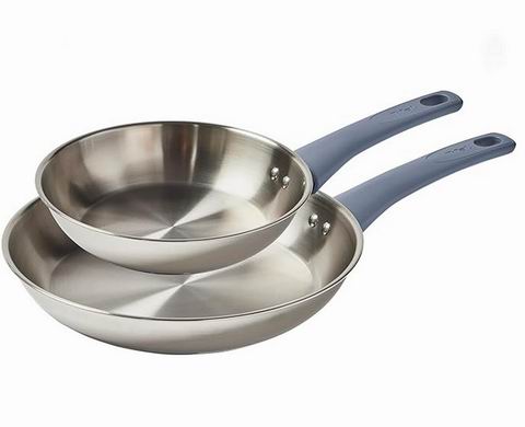  史低！T-fal Essentials 8.5/10英寸不锈钢煎锅套装 39.99加元（原价 49.99加元）