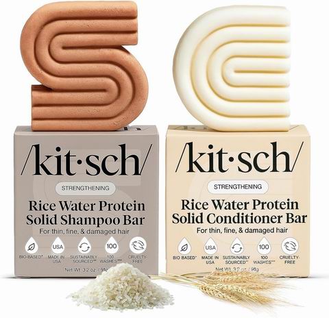 Kitsch 大米蛋白固体洗发护发套装 28.06加元（原价 38.98加元）