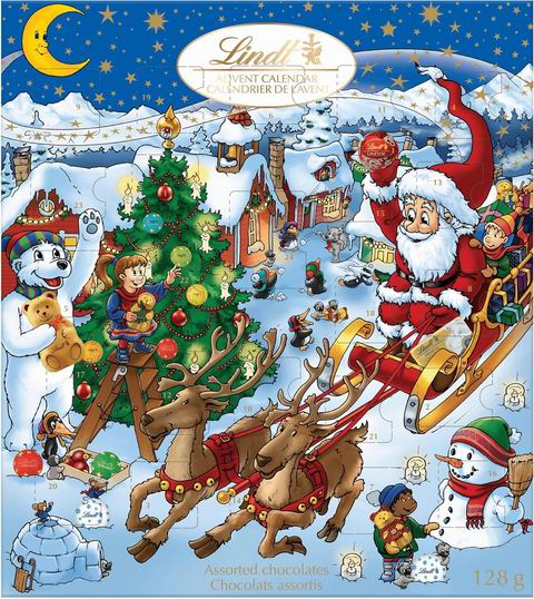 Lindt 儿童圣诞什锦牛奶巧克力降临节日历 10.87加元（原价 12.18加元）