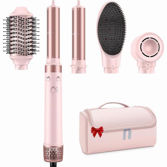  历史新低！MESCOMB 1400瓦 五合一专业负离子热风美发造型器4.2折 79.99加元包邮！