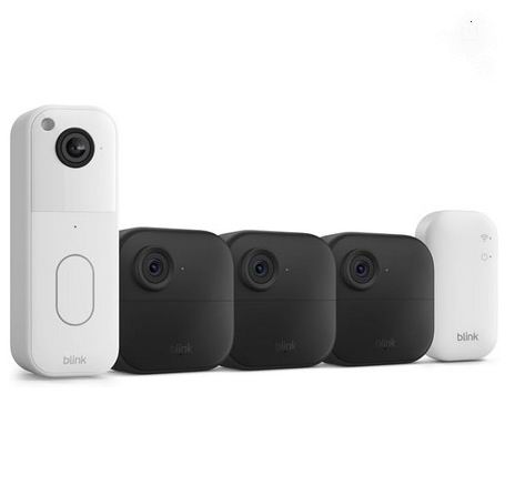  史低！全新 Blink视频门铃+Outdoor 4三摄像头套装 139.99加元（原价 359.98加元）