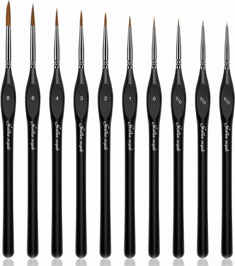  手残党救星！golden maple 细节画笔10支  18.69加元（原价 36.99加元）