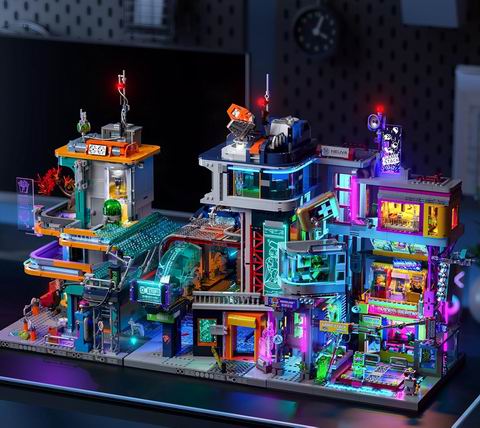 霓虹党狂喜!太酷了!Lumibricks 2580块游戏主题赛博朋克街机屋积木 189.99加元 / 买2个降为170.99加元