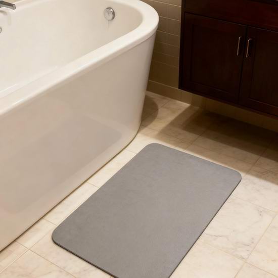  白菜价！历史新低！LGYNTO  硅藻土吸水速干 防滑浴室地垫3.3折 9.99加元！2色可选！