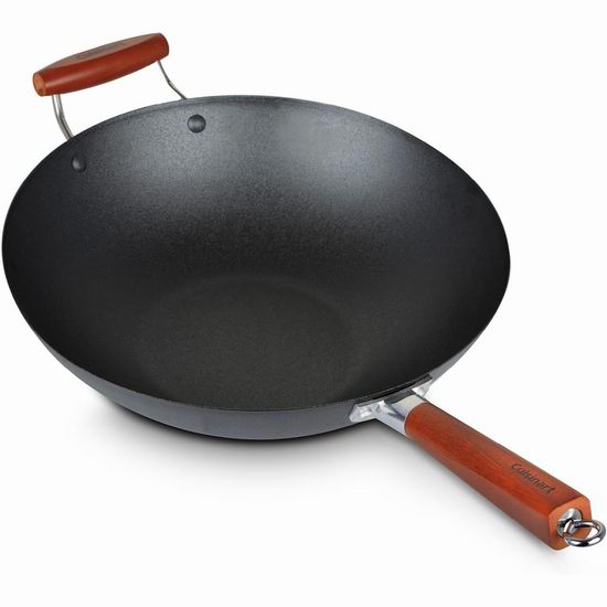 白菜价！历史新低！Cuisinart 美康雅 预开锅 14英寸中式深炒铁锅2.2折 19.99加元！BestBuy同款149.99加元！