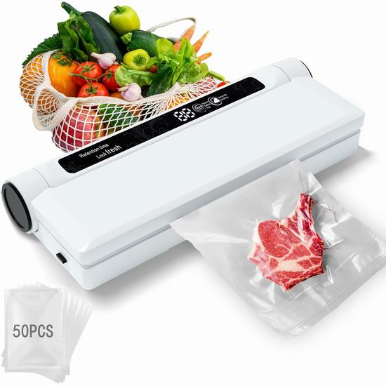  历史新低！ Qngyut 60kPa 食物保鲜 全自动真空封口机4折 19.99加元！