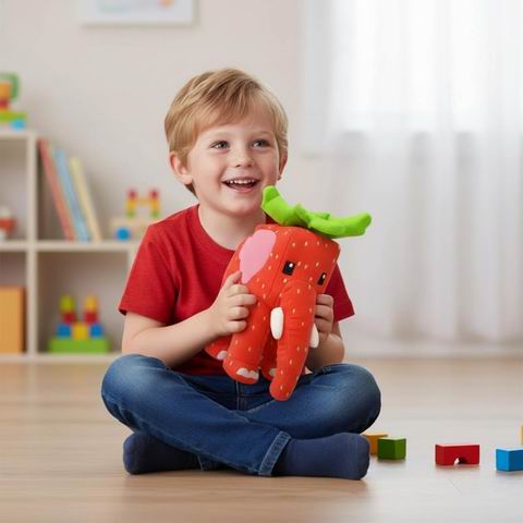  游戏粉丝必备收藏礼物！GUUZOGG 《偷走脑力风暴》草莓象毛绒玩具 11.99加元（原价 16.14加元）