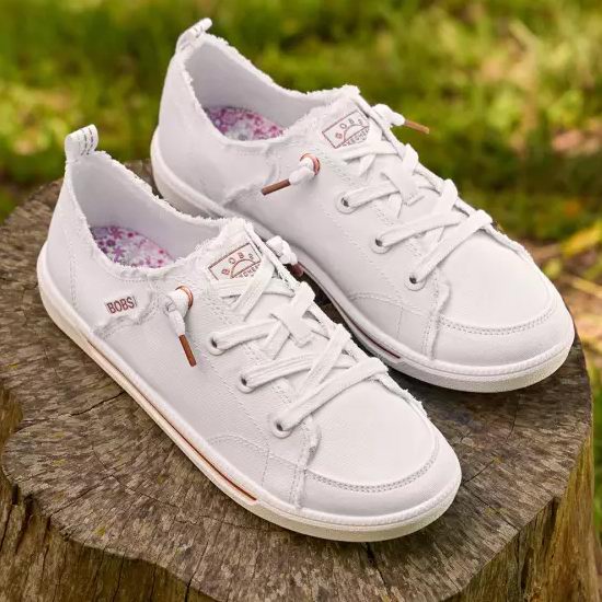  白菜价！历史新低！Skechers 斯凯奇 BOBS B Cute 女式一脚蹬 帆布休闲鞋/小白鞋3.7折 27.98加元！手慢断码！